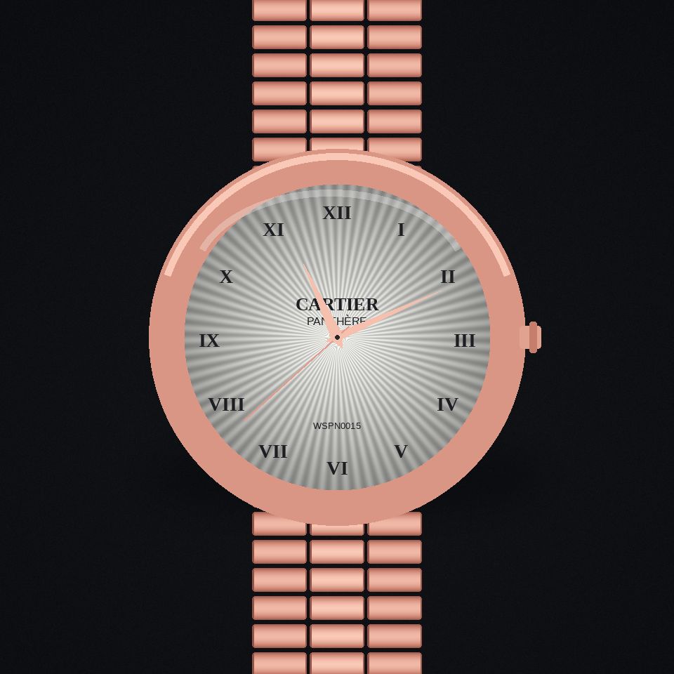 Panthère, small, rose gold
