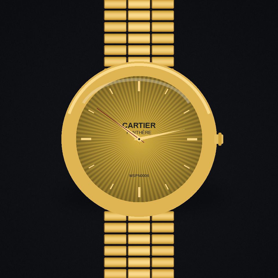 Panthère, small, yellow gold