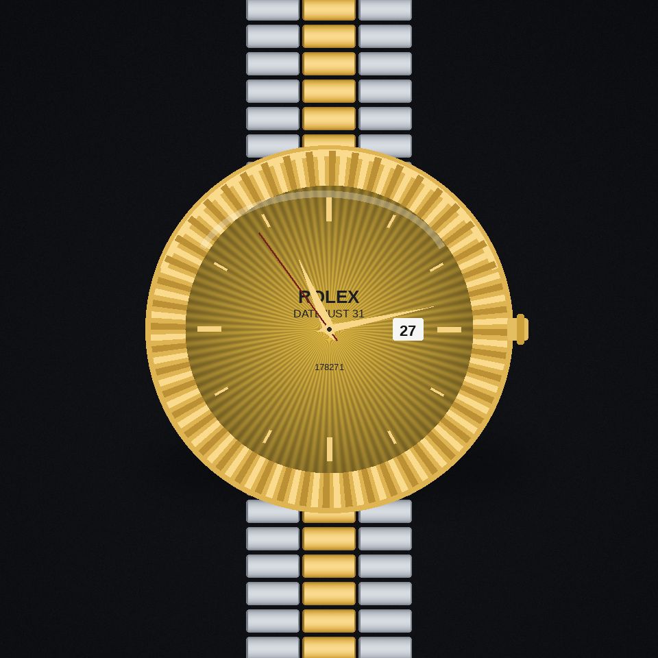 Datejust 31, yellow Rolesor
