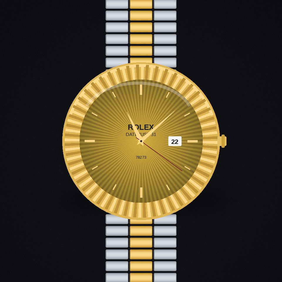 Datejust 31, steel and yellow gold