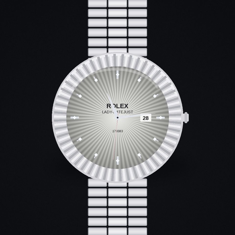 Lady-Datejust, white gold, diamond bezel