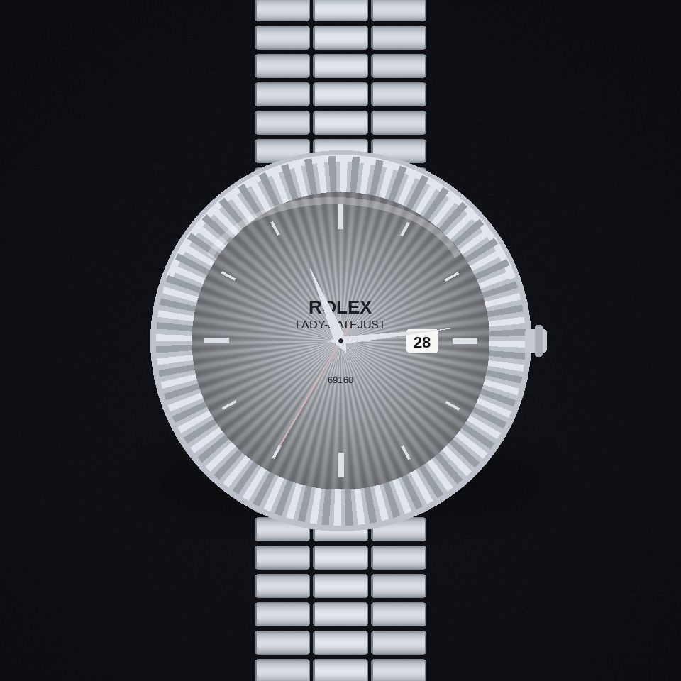Lady-Datejust, steel, Jubilee